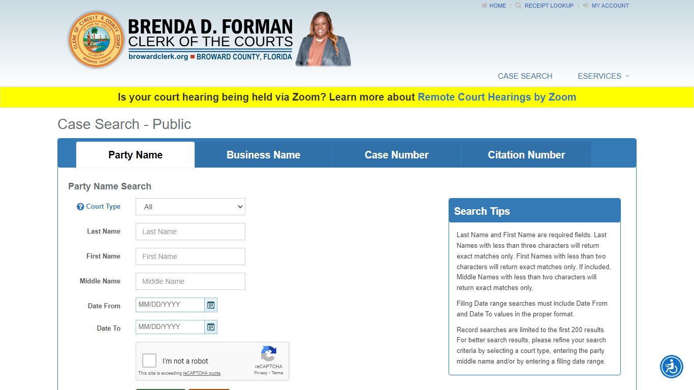 Case Search - Public - Broward County Clerk of Courts